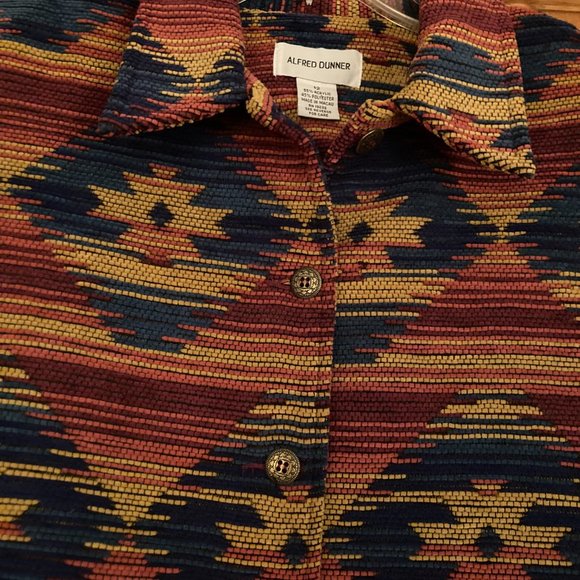 NWOT Vintage Alfred Dunner Aztec Design Coat Jacket Size 12 - Picture 5 of 8